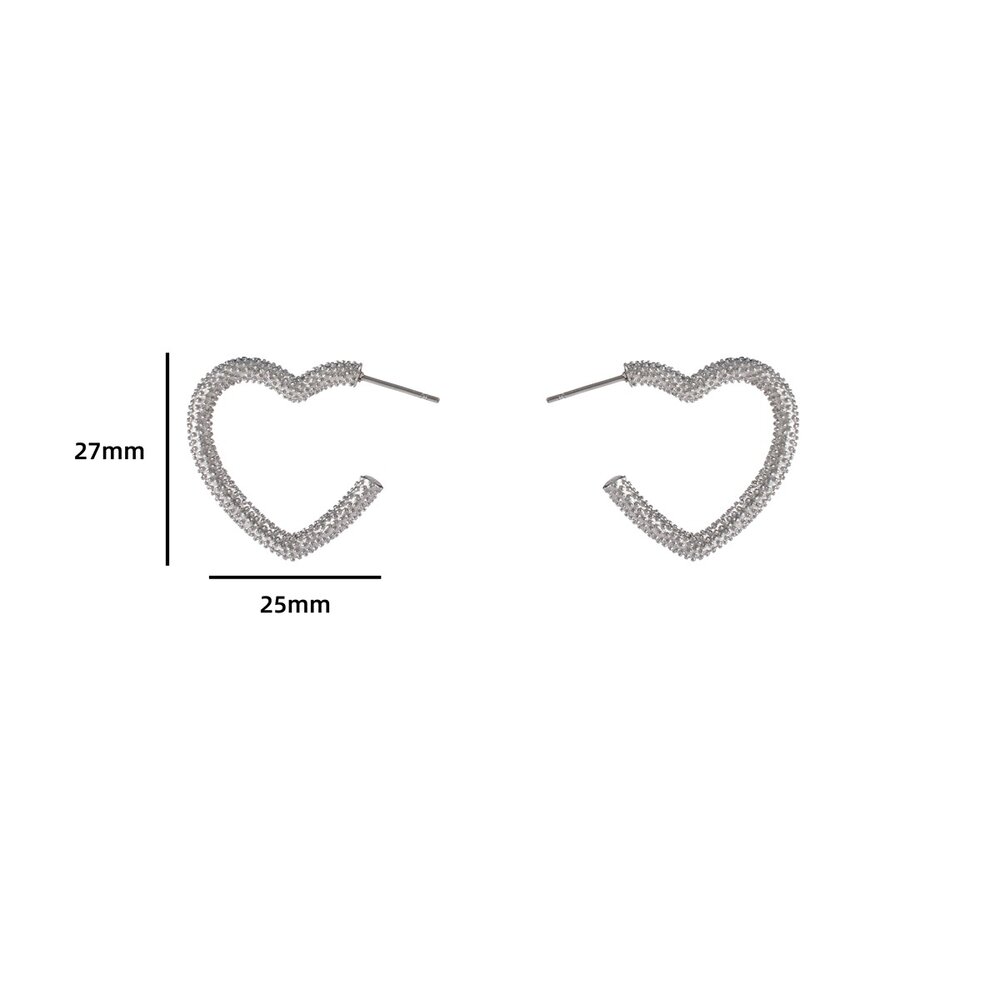 Day & Eve HEART EARRINGS - SILVER