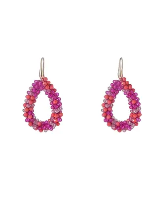 Day & Eve BEADS DROP EARRINGS - PINK