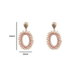 Day & Eve WRAPPED BEADS OVAL EARRING - WHITE