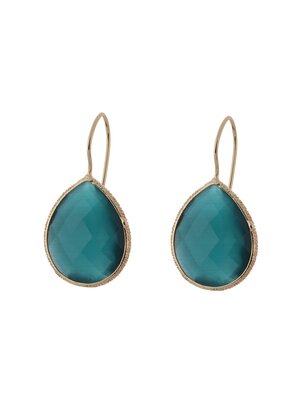 Day & Eve TEARDROP EARRINGS - GOLD/TURQUOISE