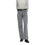 Selected Femme ALICE HW WID LONG JEANS - LIGHT GREY