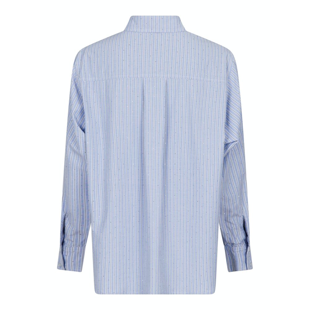 Neo Noir DALMA STRIPE STONE BLOUSE - BLUE