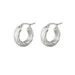 Day & Eve CURLY HOOPS - SILVER