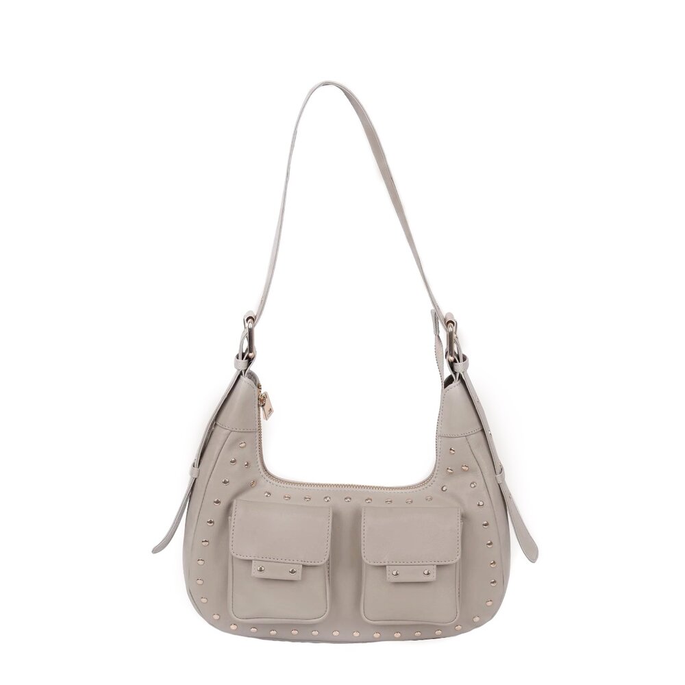 NUNOO SALLY SMALL RIVET BAG - PURE STONE