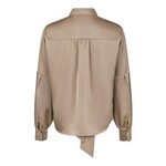 Neo Noir NAJA SATIN BLOUSE - DARK TAUPE