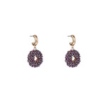 Day & Eve BEADS DANGLE HOOPS - PURPLE