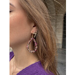 Day & Eve BEADS DROP EARRINGS - PURPLE/GOLD