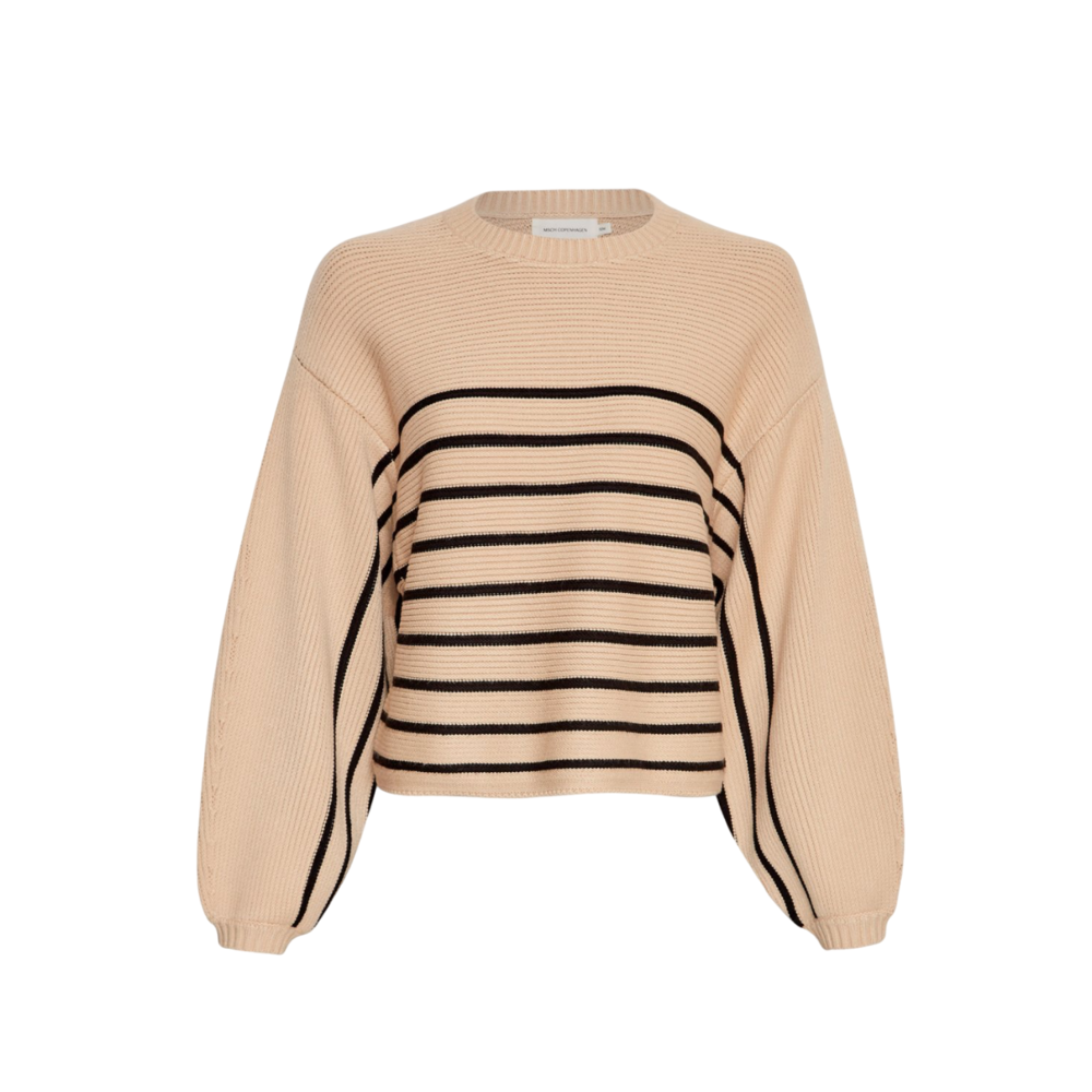 AMARI RACHELLE PULLOVER- BEIGE/BLACK