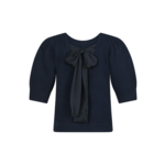 Neo Noir MARTHA BOW KNIT TEE - NAVY