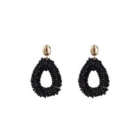 MEGHAN EARRINGS - BLACK/GOLD