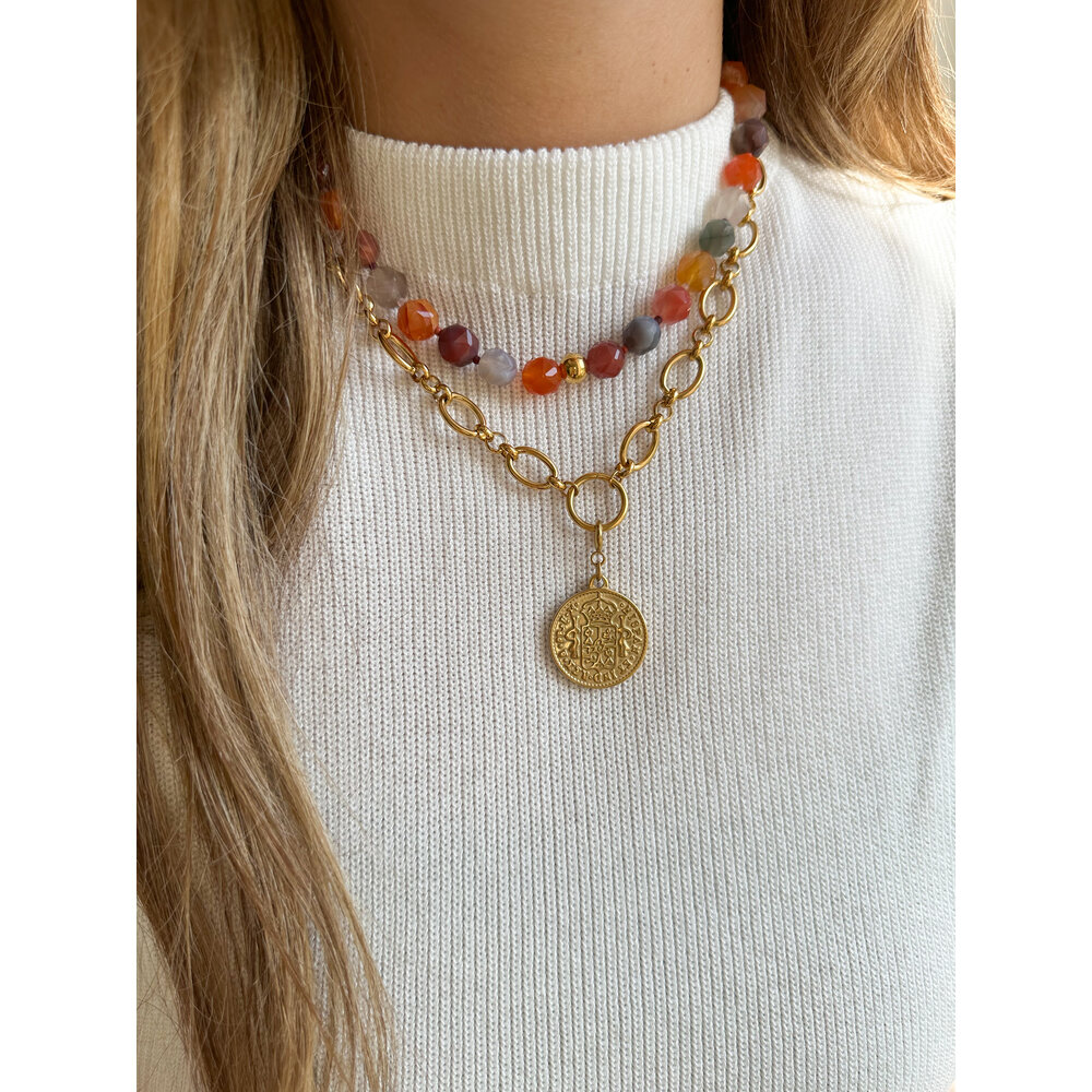 Le Veer BAROQUE COIN NECKLACE - GOLD