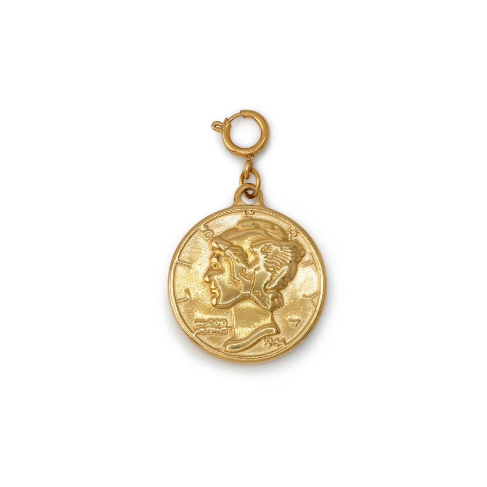 Le Veer BIG COIN CHARM - GOLD