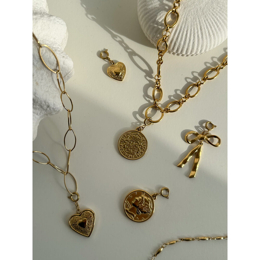 Le Veer BIG COIN CHARM - GOLD