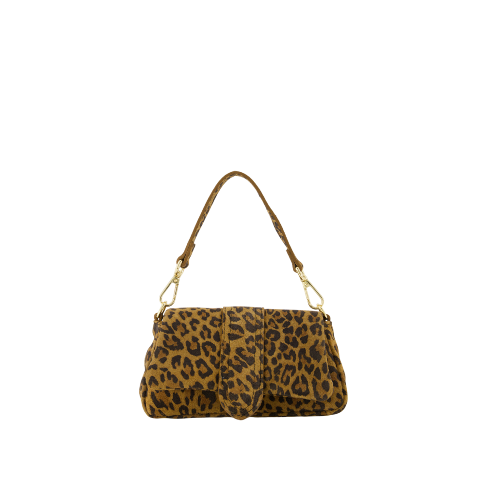 BABY PUFFY JASMIN SUEDE BAG - LEOPARD