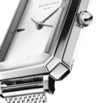 Rosefield OCTAGON XS MESH WATCH - SILVER