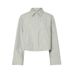 YAS LEE SHORT RHINESTONE SHIRT - STAR WHITE