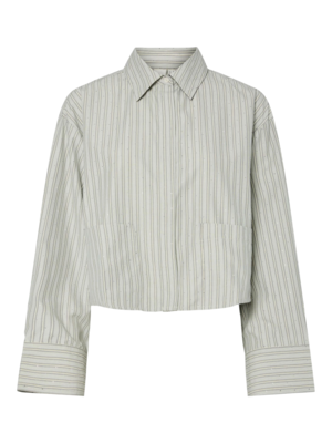 YAS LEE SHORT RHINESTONE SHIRT - STAR WHITE