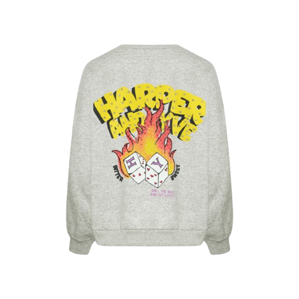 Harper & Yve ROLLTHEDICE SWEATER - GREY MELEE