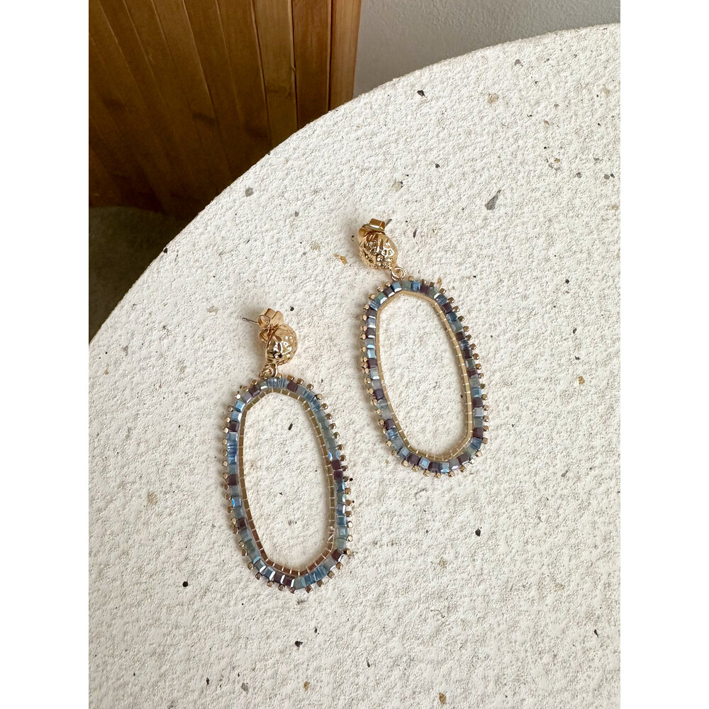 Day & Eve MAYA EARRINGS - GOLD/BLUE