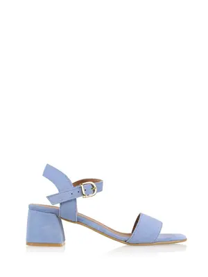 DWRS label PISA HEELS - SUEDE BLUE