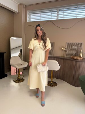 Neo Noir ILLANA SATEEN DRESS - YELLOW