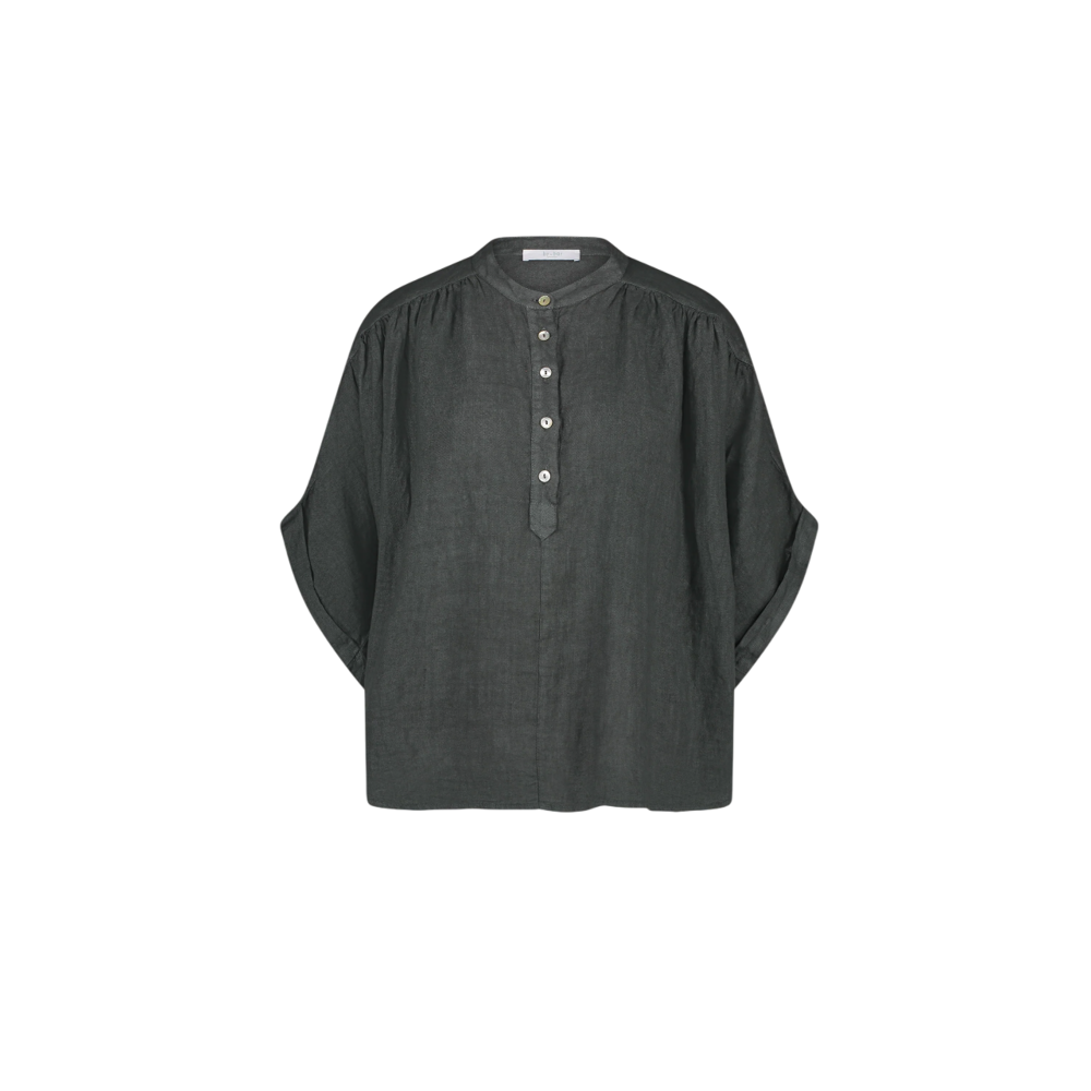 BY BAR AXEL LINEN BLOUSE - GREY