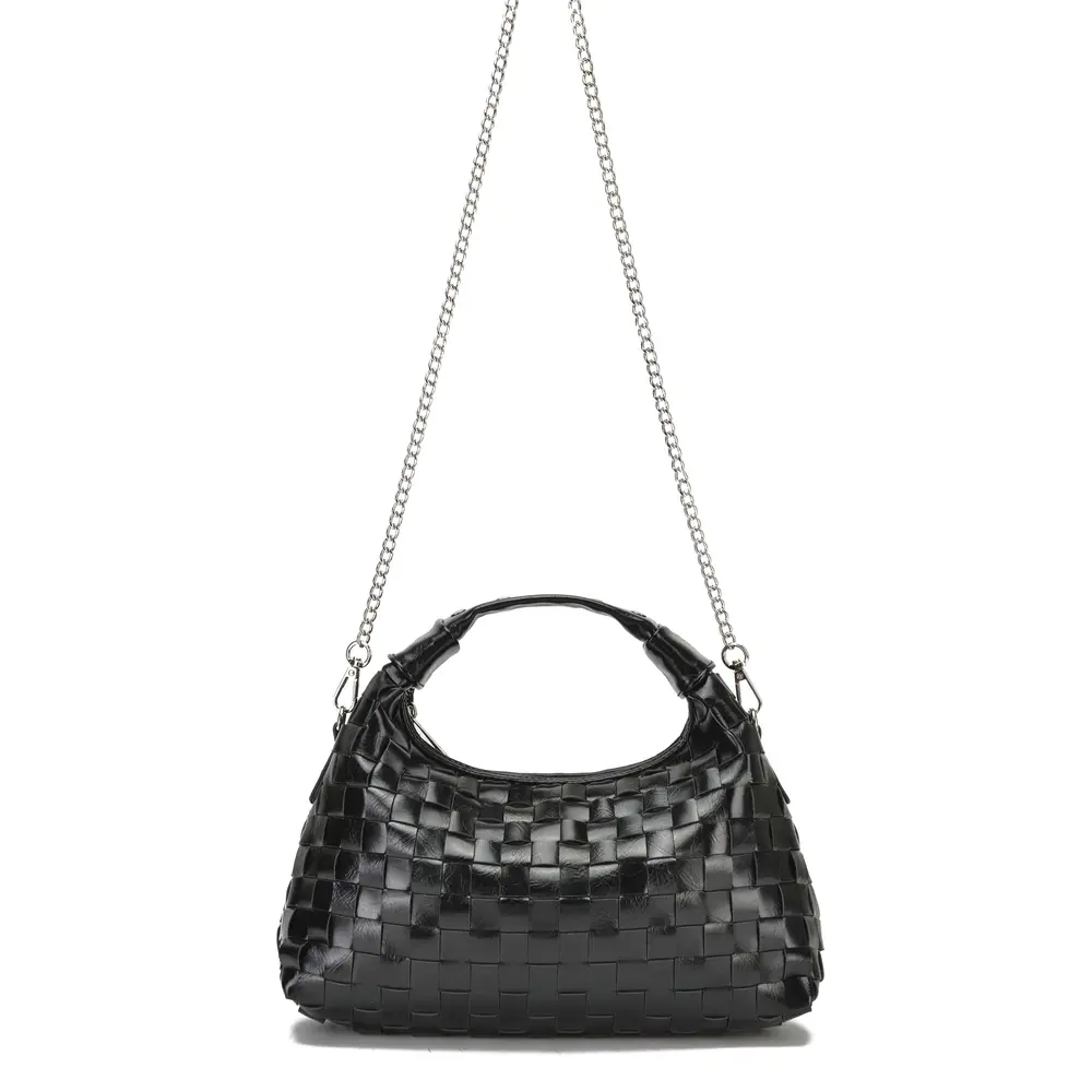 BRANDY BRAIDED WRINKLE BAG - BLACK NUNOO BRANDY BRAIDED WRINKLE BAG - BLACK