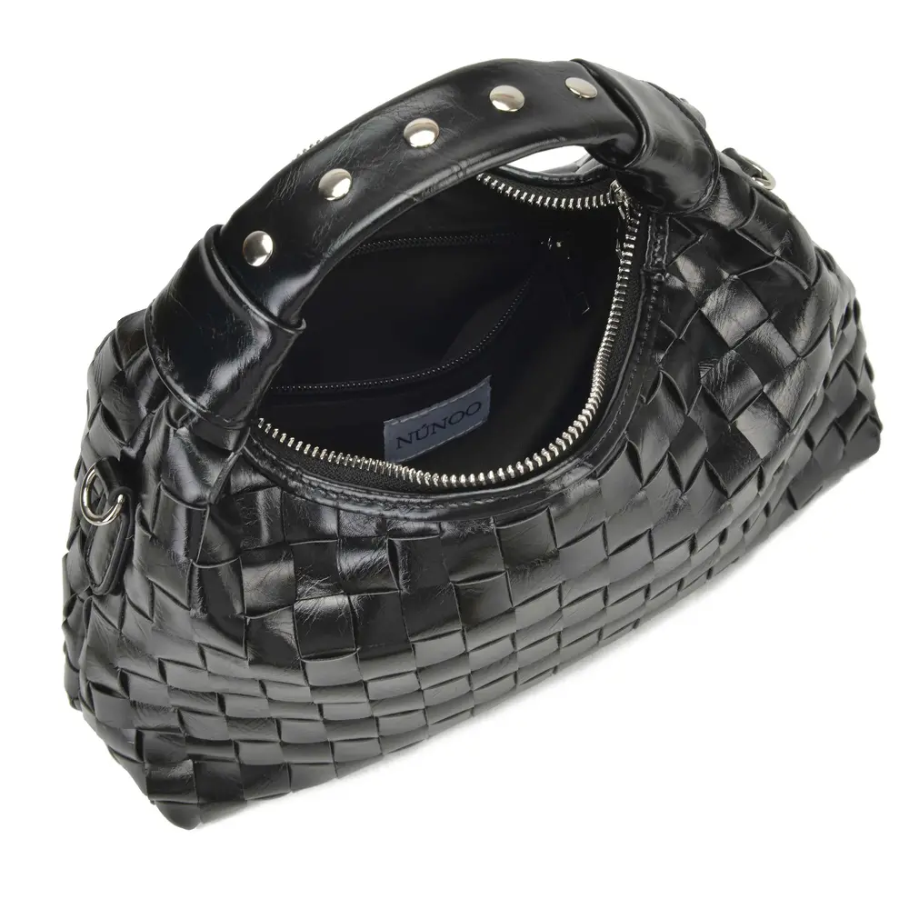 BRANDY BRAIDED WRINKLE BAG - BLACK NUNOO BRANDY BRAIDED WRINKLE BAG - BLACK
