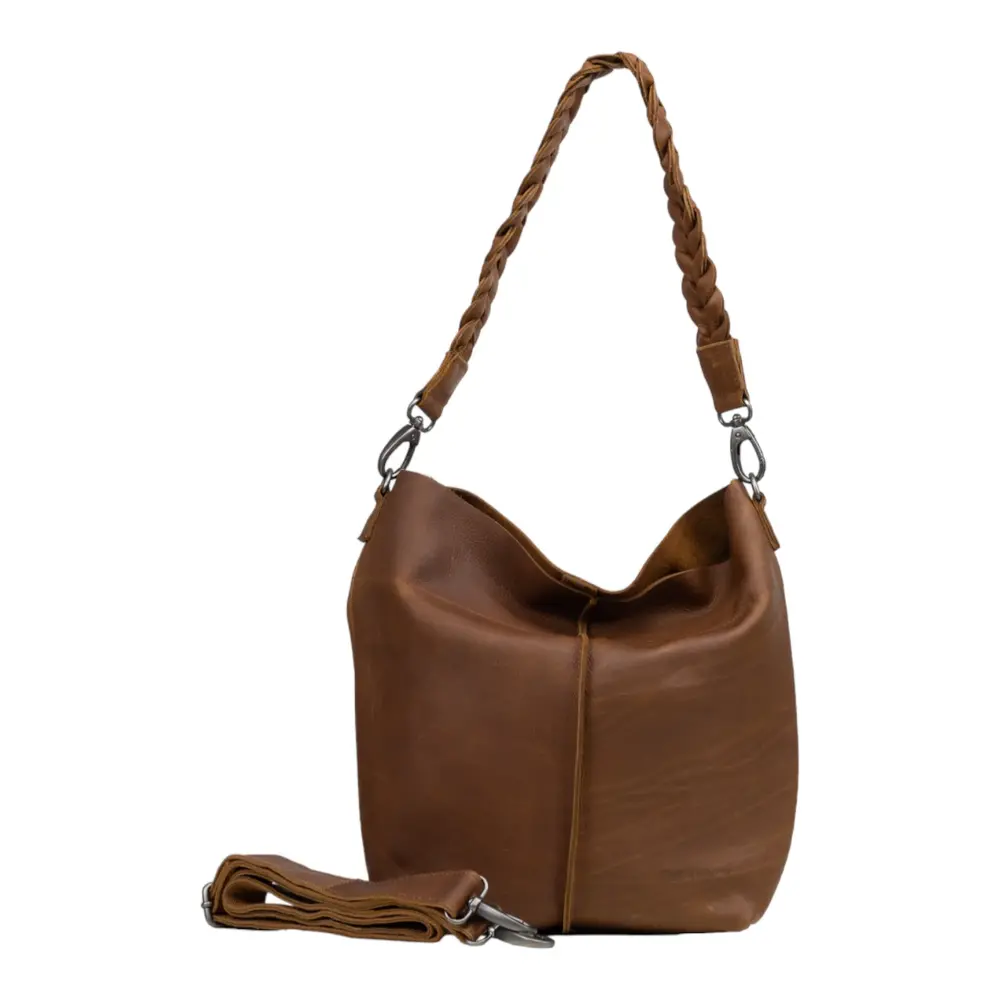 DSTRCT PRESTON PARK SHOULDER BAG - COGNAC
