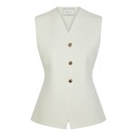 Neo Noir SWAY KNIT WAISTCOAT - OFF WHITE