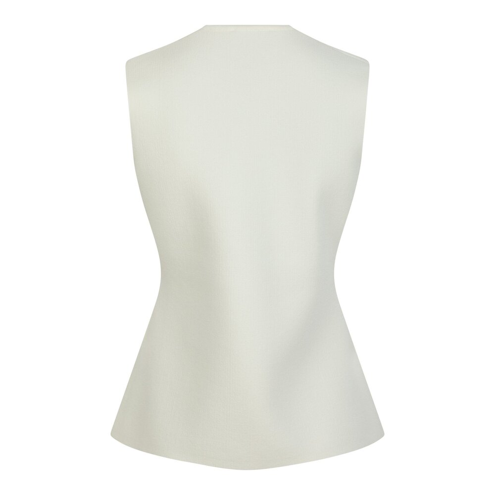 Neo Noir SWAY KNIT WAISTCOAT - OFF WHITE