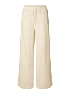 Selected Femme TENNI RELAXED DENIM PANTS - ECRU