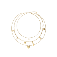 NOMADS TRIPLE STATEMENT NECKLACE - GOLD