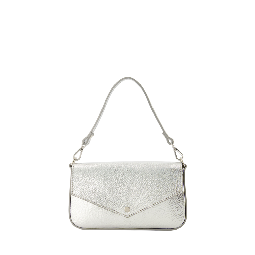 LOTZ & LOT BRANDY SAUVAGE METALLIC BAG - SILVER