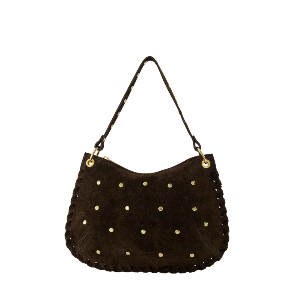 LOTZ & LOT CASEY SUEDE BAG - DARK BROWN
