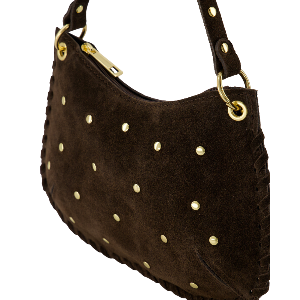 LOTZ & LOT CASEY SUEDE BAG - DARK BROWN