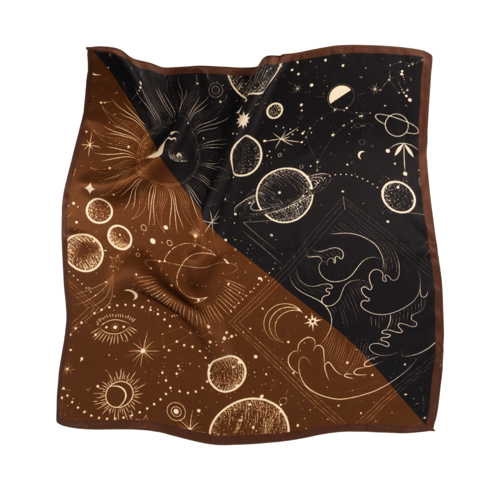 LOTZ & LOT ZAYA SCARF - DARK BROWN