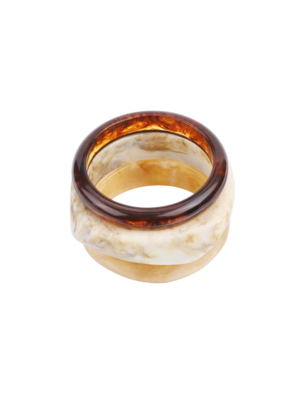 LOTZ & LOT ACRYLIC BANGLES - BROWN