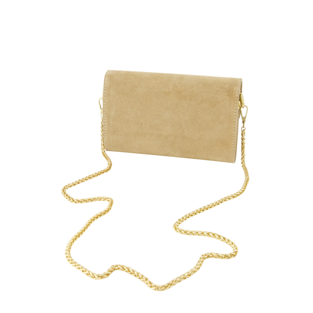 LOTZ & LOT VALENCIA SUEDE CLUTCH - SAND