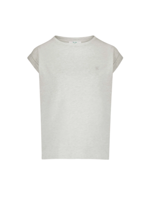 BY BAR THELMA MIRROR TOP - LIGHT GREY MELEE