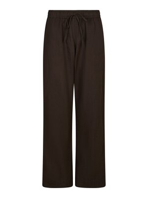 Neo Noir SONAR LINEN PANTS - DARK BROWN