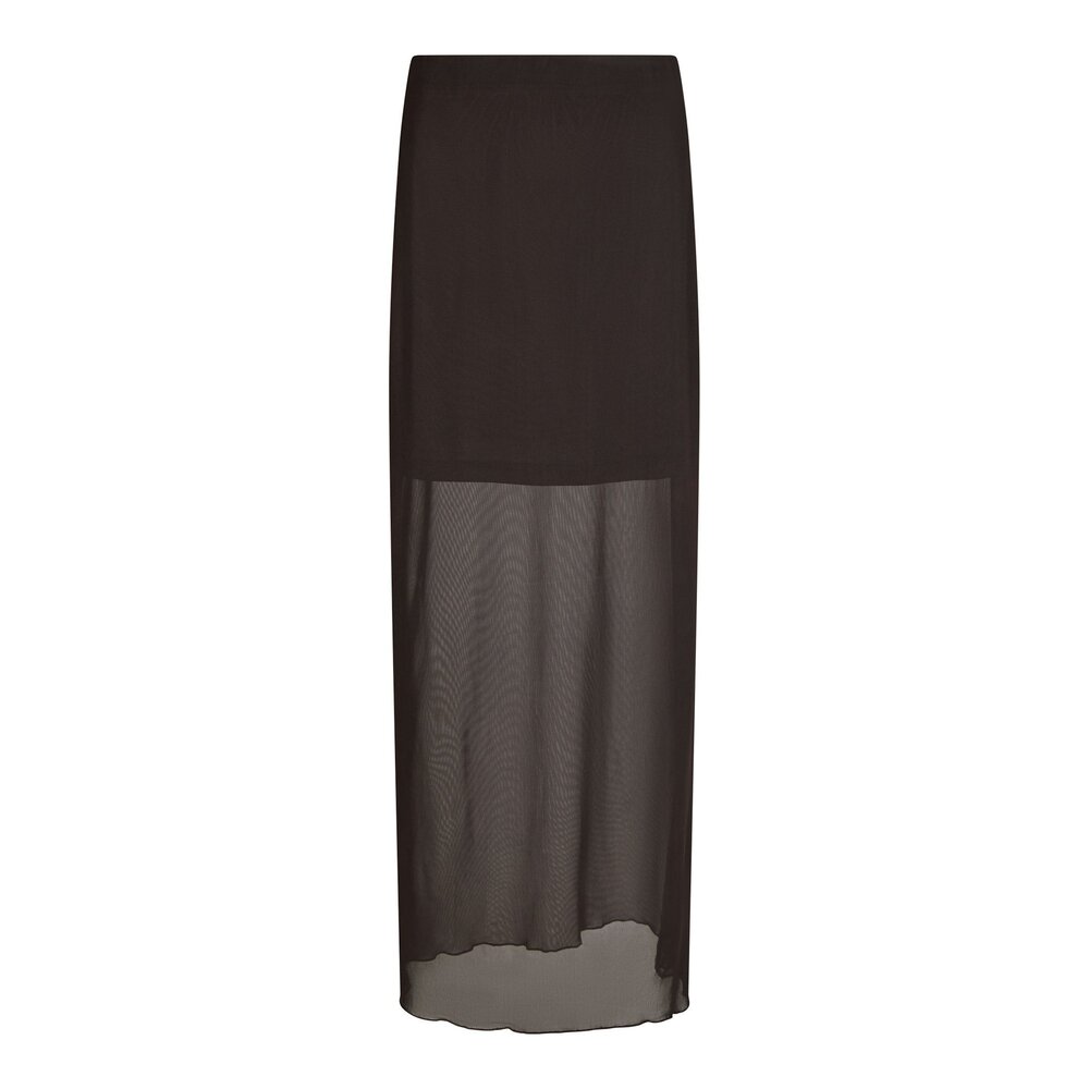 Neo Noir MARLISE MESH SKIRT - DARK BROWN