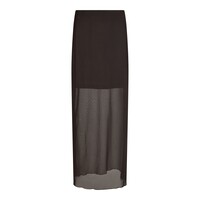 MARLISE MESH SKIRT - DARK BROWN
