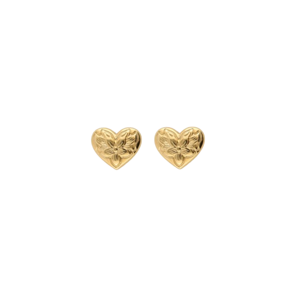 My Jewellery FLOWER HEART STUDS - GOLD