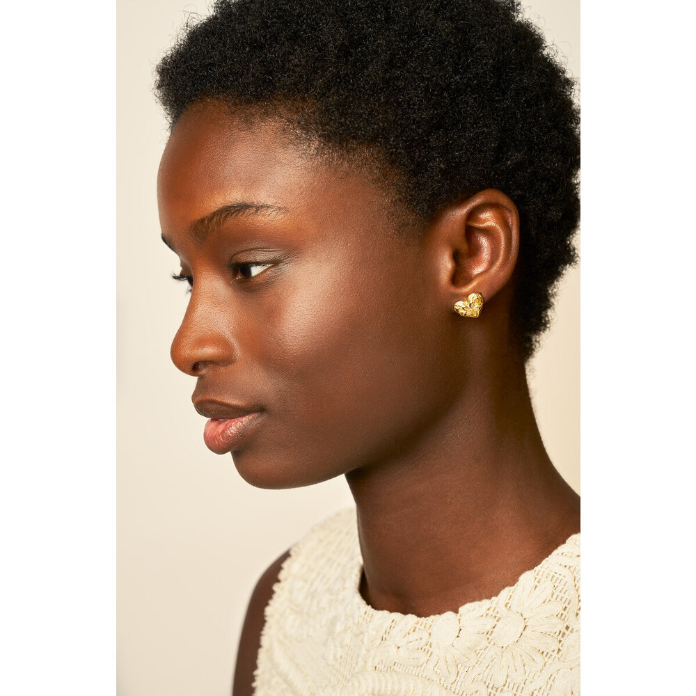 My Jewellery FLOWER HEART STUDS - GOLD
