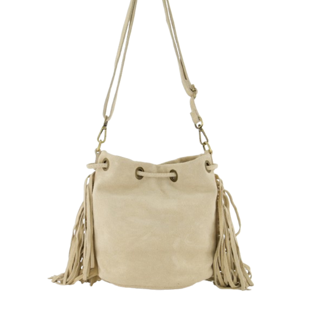 LOTZ & LOT HAZEL SUEDE BAG - CREAM