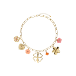 My Jewellery CLOVER & FLOWERS CHARM NECKLACE - GOLD