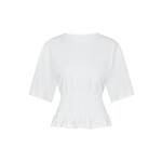 Neo Noir DRAY BOXY SMOCH TEE - WHITE