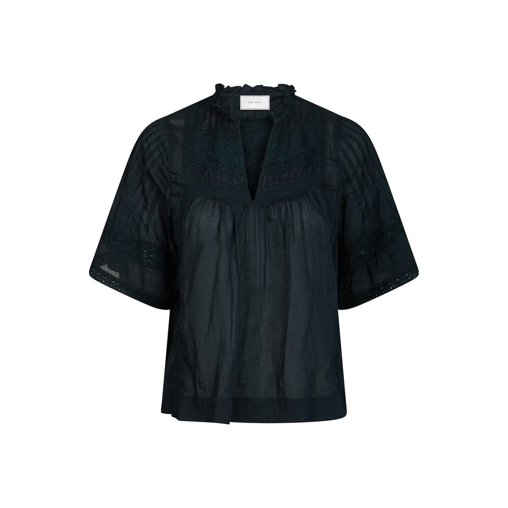Neo Noir SIAMA S VOILE BLOUSE - NAVY
