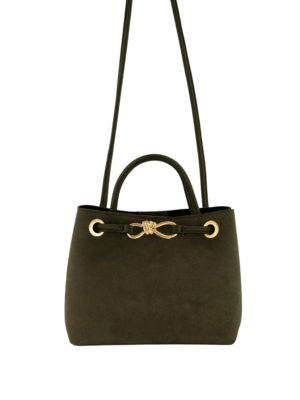 LOTZ & LOT MIMI SUEDE BAG - OLIVE GREEN